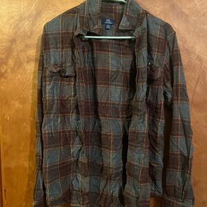 George Women’s Checkered Shirt Jacket - Brown and Gray